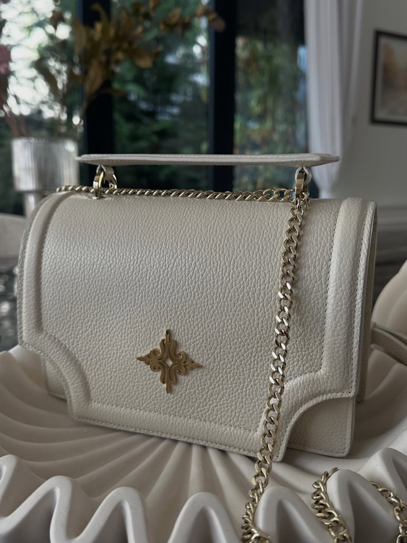 A JOVANA piece — sculptural leather, made in Italy